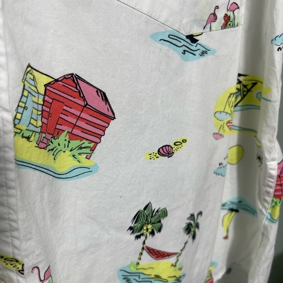 Womens Fresh Produce Beachy Keen Button Up Cotton Top Size XL NWOT - Picture 6 of 7